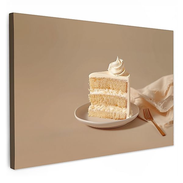 OneMillionCanvasses® Leinwandbild Vanillekuchen - Torte - günstig online kaufen