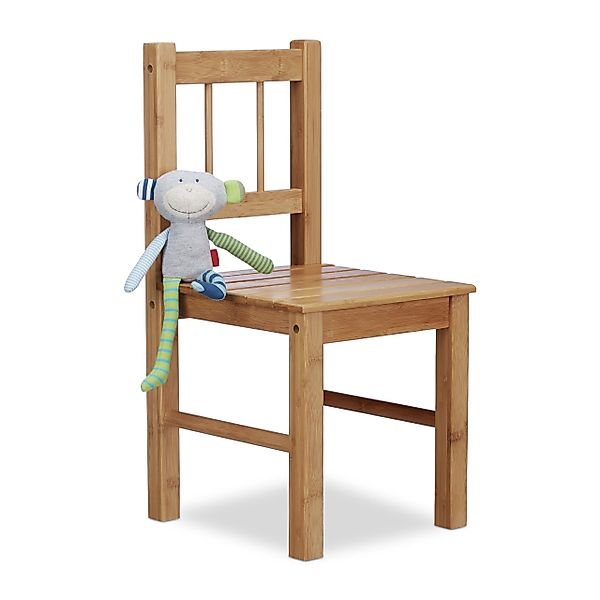 relaxdays Kinderstuhl Deko Stuhl Bambus günstig online kaufen
