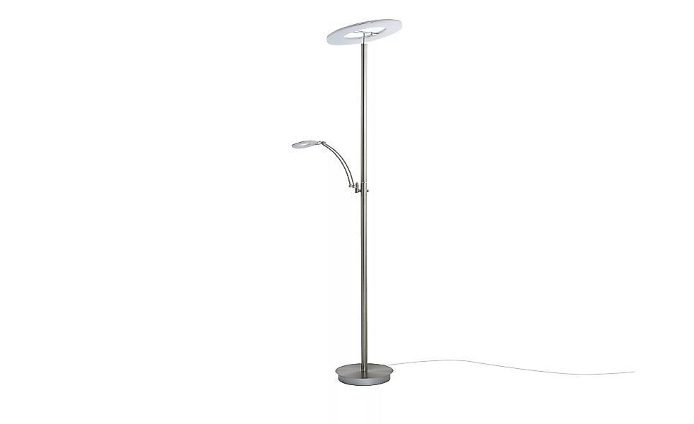 LED-Deckenfluter, 2-flammig, Nickel matt - silber - 185 cm - Lampen & Leuch günstig online kaufen