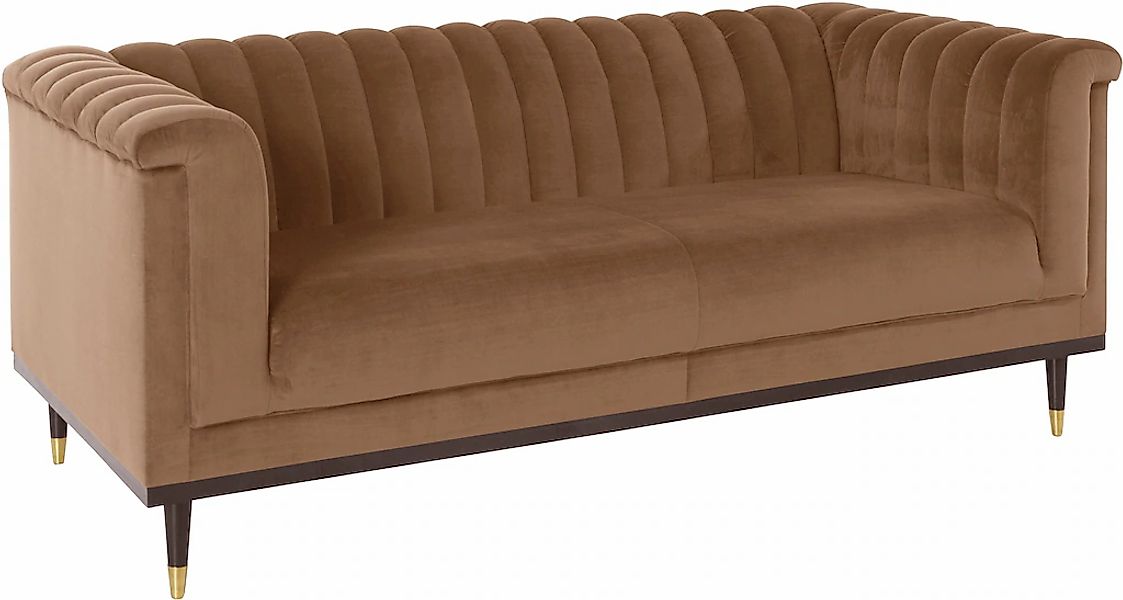 Home affaire 2-Sitzer "Chamby" mit Holzrahmen unten und Steppung im Lehnenb günstig online kaufen