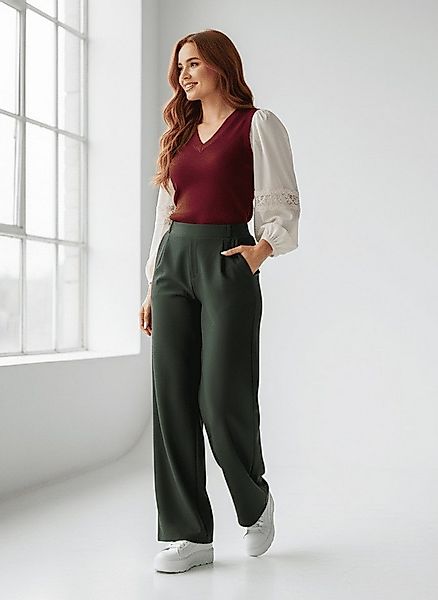OriginalYou Bundfaltenhose Damen Schlupfhose Stoffhose moderne Freizeithose günstig online kaufen
