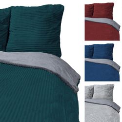 Visaggio Bettwäsche Teddyplüsch Winter Bettbezug Cord günstig online kaufen