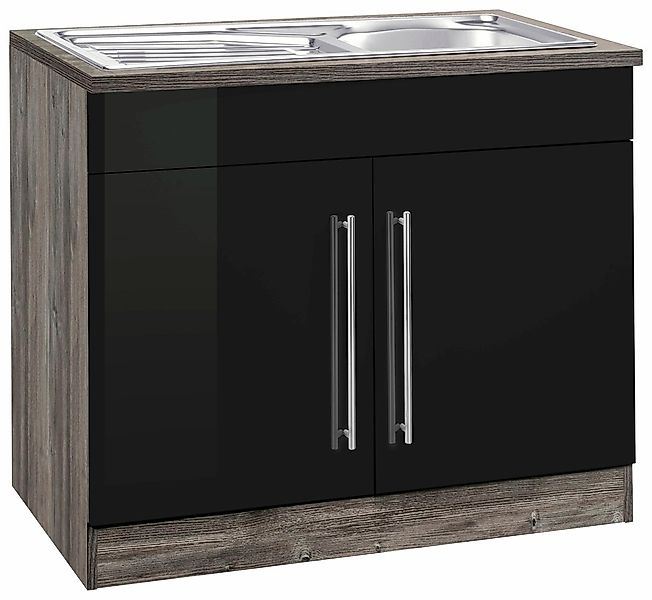KOCHSTATION Spülenschrank "KS-Samos", 100 cm breit, inkl. Einbauspüle günstig online kaufen