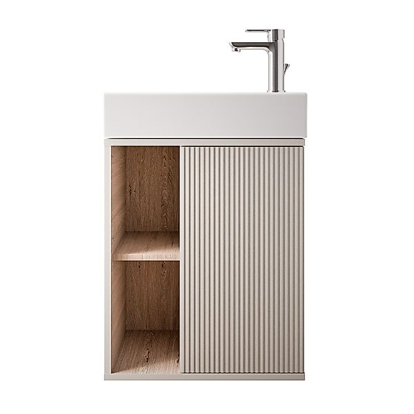 Bernstein Badmöbel-Set BELDIVO, (mit Waschbecken DURAVIT, günstig online kaufen