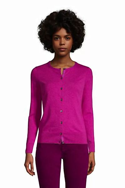 Supima Feinstrick-Cardigan, Damen, Größe: XS Normal, Pink, Baumwolle, by La günstig online kaufen