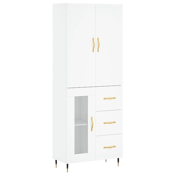 vidaXL Highboard Weiß 69,5x34x180 cm Holzwerkstoff 3195939 günstig online kaufen