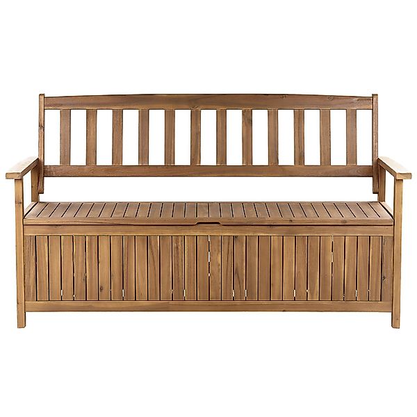 Beliani Gartenbank Heller Holzfarbton 60x160x91 günstig online kaufen