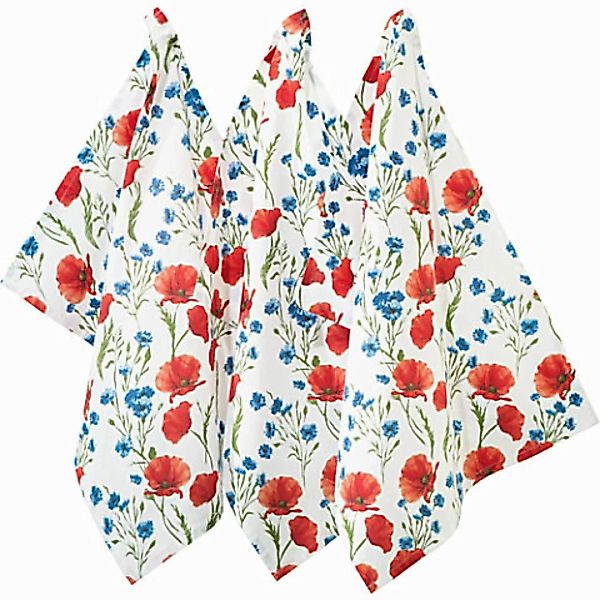 REDBEST Geschirrtuch Geschirrtuch 3er-Pack, Baumwolle Blumen günstig online kaufen