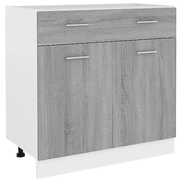 vidaXL Unterschrank mit Schublade Grau Sonoma 80x46x81,5 cm 815580 günstig online kaufen