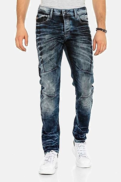 Cipo & Baxx Tapered-fit-Jeans "Jeans" mit cooler Waschung und Ziernähten, C günstig online kaufen