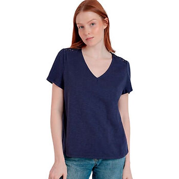 Admas  T-Shirt T-Shirt mit kurzen Ärmeln verzierter Rücken GUIPUR günstig online kaufen