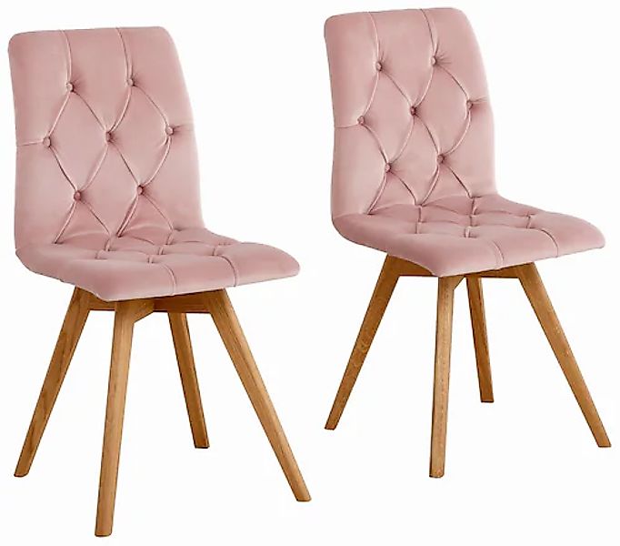 andas 4-Fußstuhl »Rania«, (Set), 4 St., Samtoptik, Im 2er/4er/6er-Set günstig online kaufen