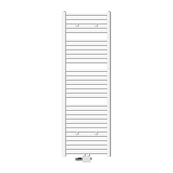 LuxeBath Badheizkörper 600x1800 mm Weiß Gebogen mit Thermostat Universal Ec günstig online kaufen