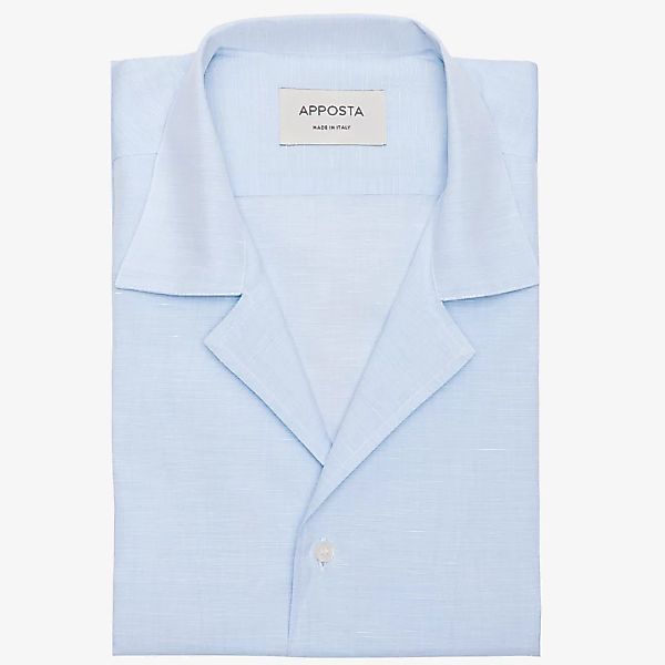 Hemd  einfarbig  hellblau baumwoll-leinen leinwandbindung, kragenform  reve günstig online kaufen