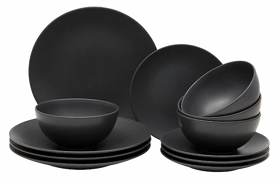my home Tafelservice »Geschirr-Set Gustaf«, (Set, 12 tlg., je 4 Speise-, Ø günstig online kaufen