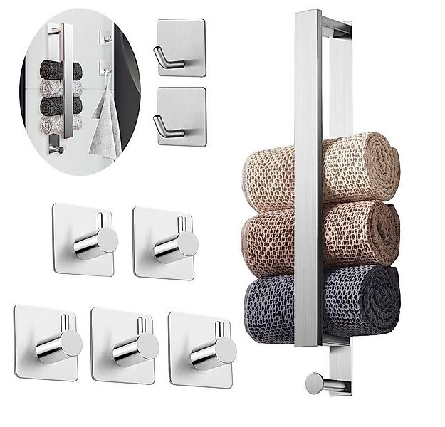 SURFOU Handtuchhalter Handtuchstange Ohne Bohren schwarz Selbstklebender mi günstig online kaufen