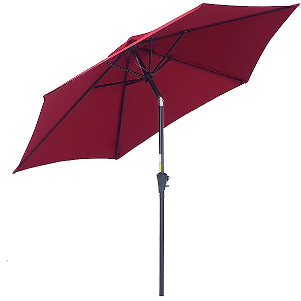 Outsunny Sonnenschirm Marktschirm mit Handkurbel, aus günstig online kaufen