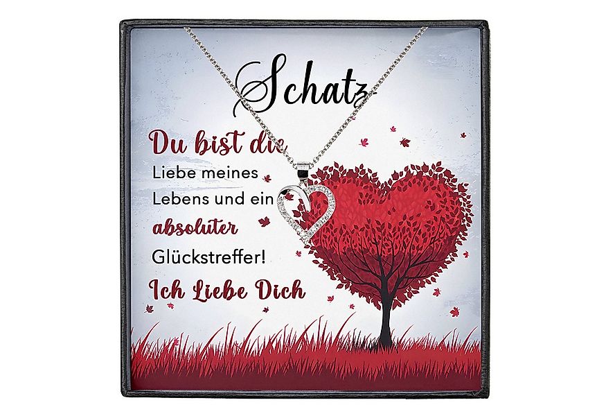 22Feels Schmuckset Frau Ich Liebe Dich Geschenk Schatz Jahrestag Herz Kette günstig online kaufen