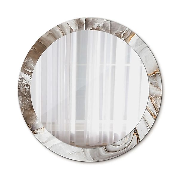 Tulup Bedruckter Spiegel Heller Marmor 90x90 cm Runder Spiegel Bedrucktem R günstig online kaufen