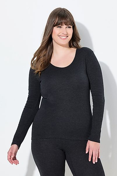 Ulla Popken Unterhemd Thermoshirt Slim Rundhalsausschnitt günstig online kaufen
