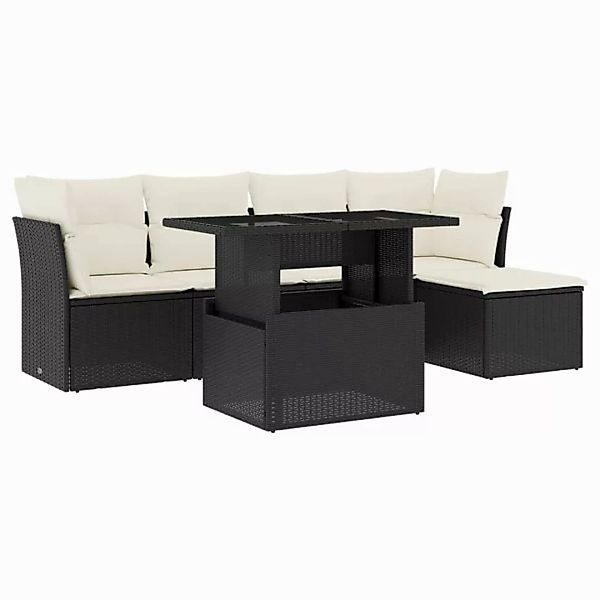 vidaXL Gartenlounge-Set 6-tlg. Garten-Sofagarnitur mit Kissen günstig online kaufen