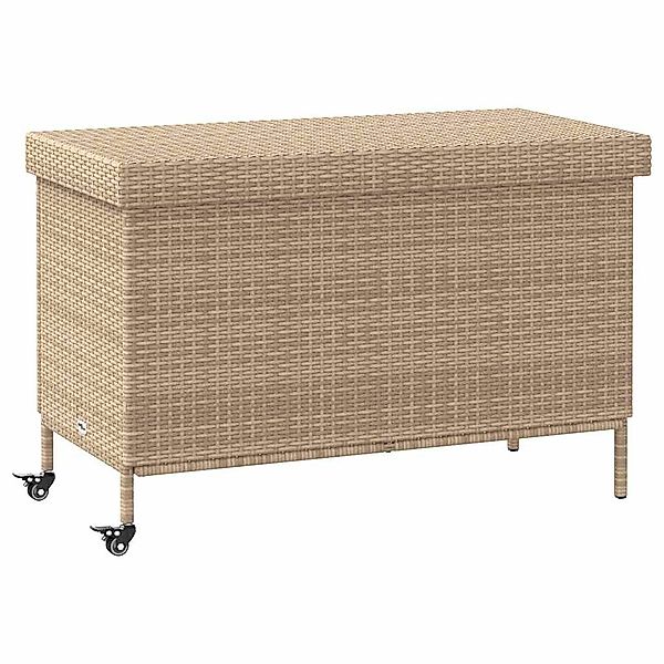 vidaXL Gartenbox Gartentruhe mit Rollen Beige günstig online kaufen