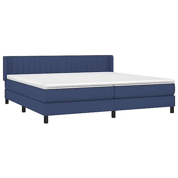 vidaXL Boxspringbett mit Matratze Blau 200x200 cm Stoff 3129903 günstig online kaufen