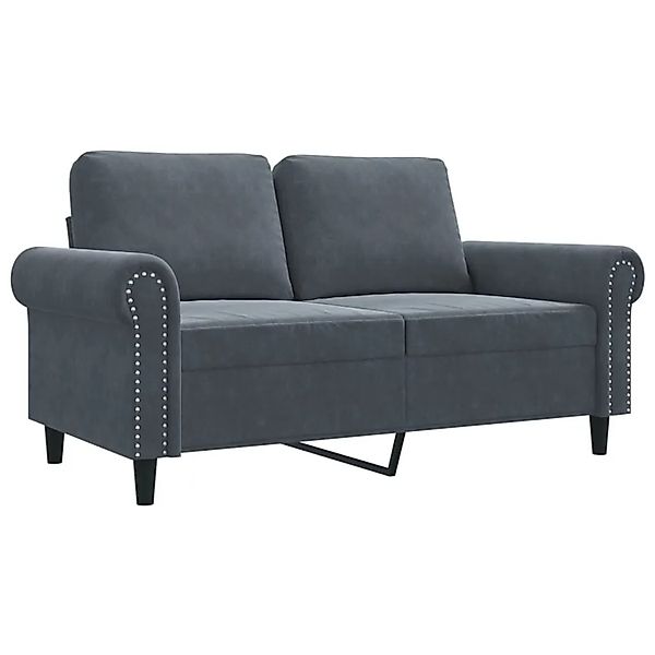 vidaXL 2-Sitzer-Sofa Dunkelgrau 120 cm Samt 359520 günstig online kaufen