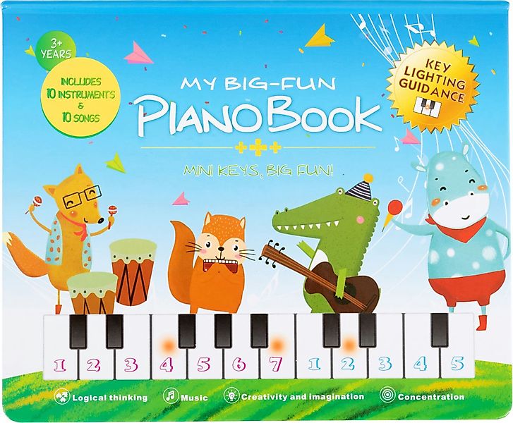 FunKey Spielzeug-Musikinstrument Musikbuch mit Leuchttastenkeyboard, mit günstig online kaufen