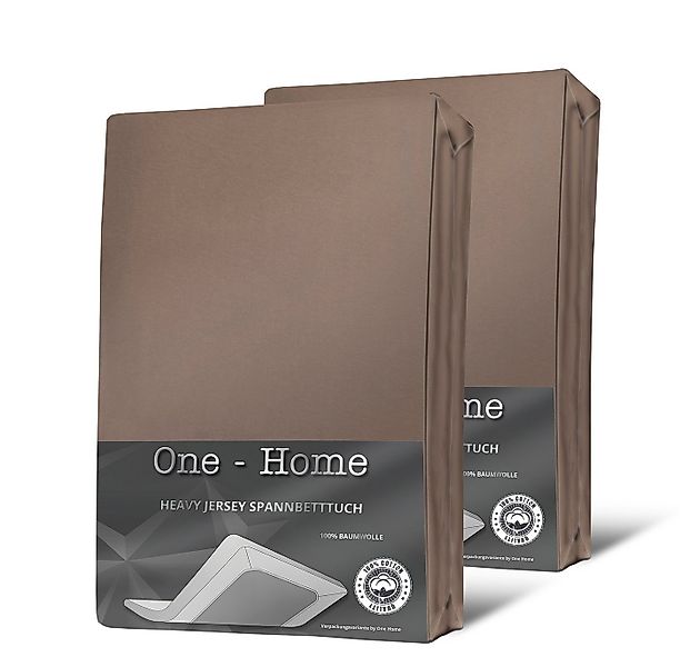 One Home Spannbettlaken Heavy, Jersey, Gummizug: rundum, (2 Stück), Double günstig online kaufen