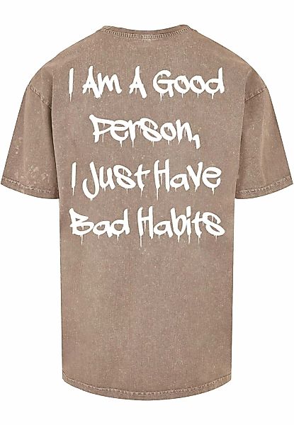 Merchcode T-Shirt "Merchcode Herren Bad Habits Acid Washed Heavy Oversized günstig online kaufen