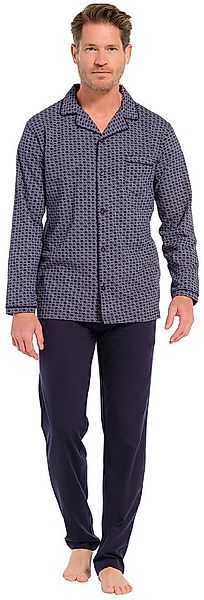 Pastunette Schlafanzug Herren Pyjama lang geknöpft (2 tlg) Baumwolle günstig online kaufen
