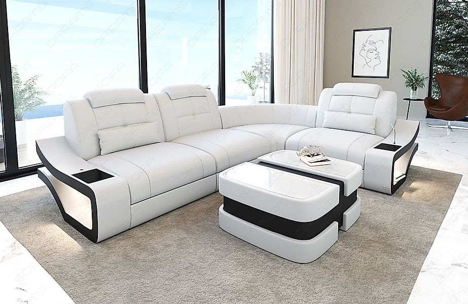 Sofa Dreams Ecksofa Leder Sofa Couch günstig online kaufen