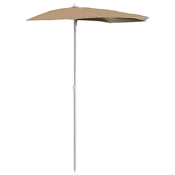 vidaXL Sonnenschirm Halb-Sonnenschirm mit Mast 180x90 günstig online kaufen