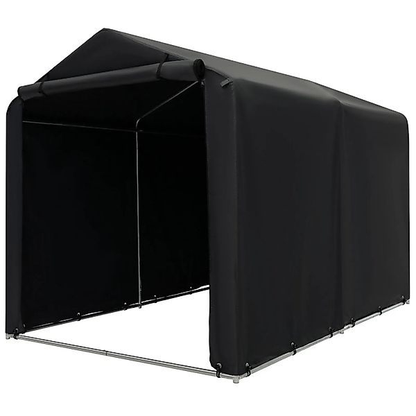Costway Garagenzelt Dunkelgrau 160 x 218 x 164 cm günstig online kaufen