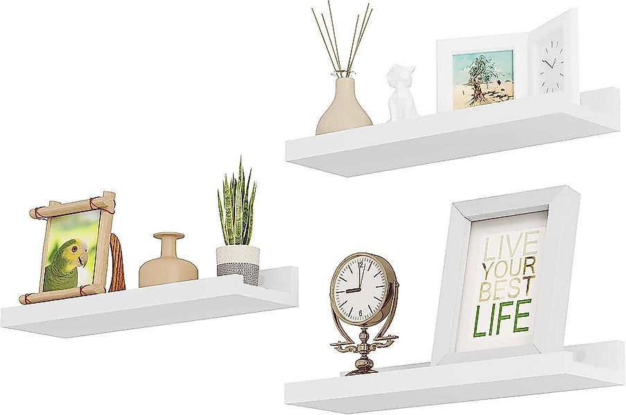 EUGAD Wandregal, Set 3-tlg., Schweberegal Bilderleiste aus MDF günstig online kaufen