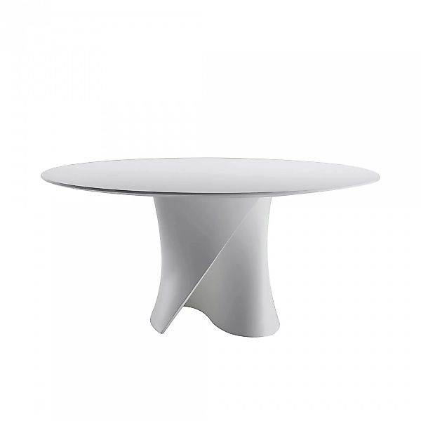 MDF Italia - S Table Esstisch Gestell weiß Ø140cm - weiß/Tischplatte MD-Hol günstig online kaufen