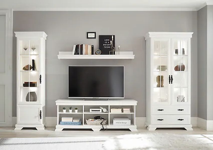 Home affaire Wohnwand »Royal«, (4 St.), Bestehend aus 2 Vitrinen, 1 Lowboar günstig online kaufen