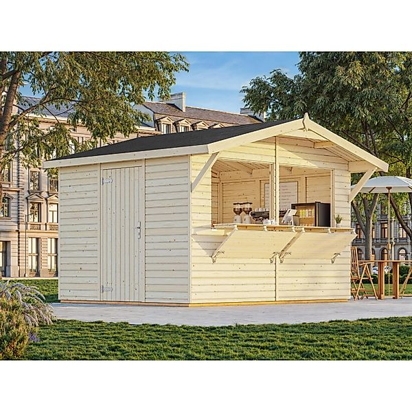 Palmako Marktstand Stella 323 x 259 cm Lackiert Weiß FSC® günstig online kaufen