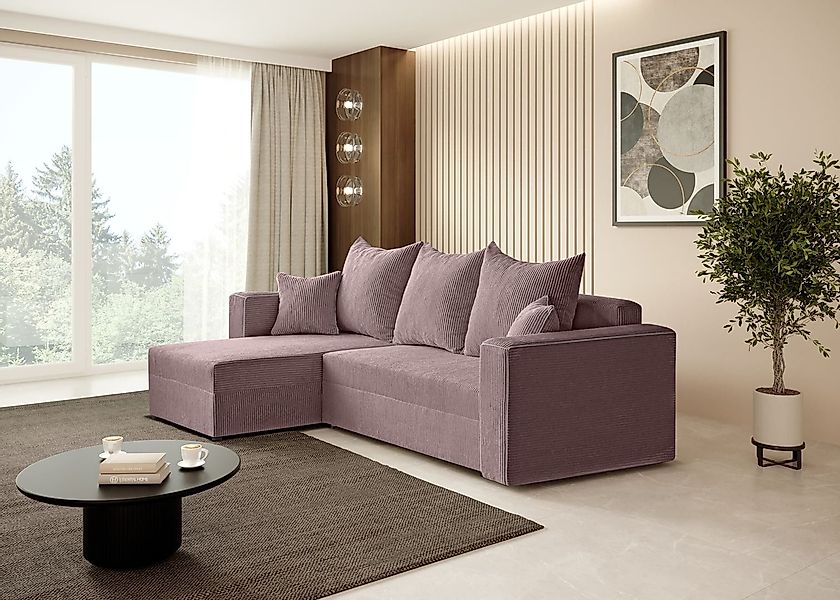 Beautysofa Ecksofa HAMLET, inkl. Schlaffunktion, Bettkasten, günstig online kaufen