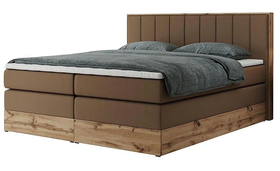Boxspringbett mit Bettkasten Bellissimo King ¦ braun ¦ Maße (cm): B: 208 H: günstig online kaufen