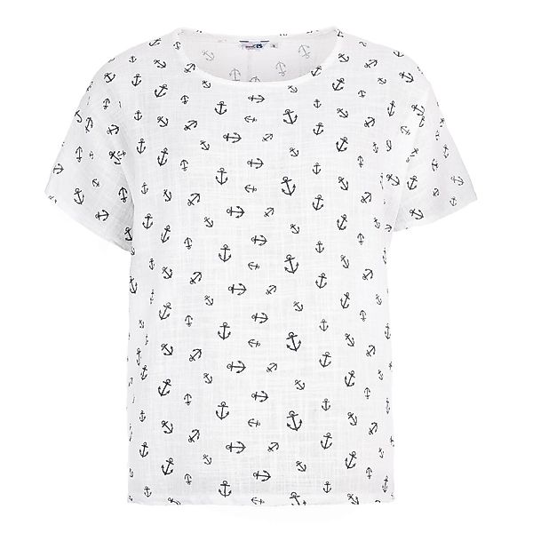 modAS T-Shirt Damen Kurzarmshirt in Leinenoptik günstig online kaufen
