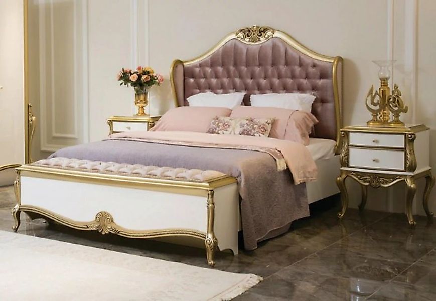 JVmoebel Bett, Chesterfield Bettrahmen Design Polster Luxus Bett Schlafzimm günstig online kaufen