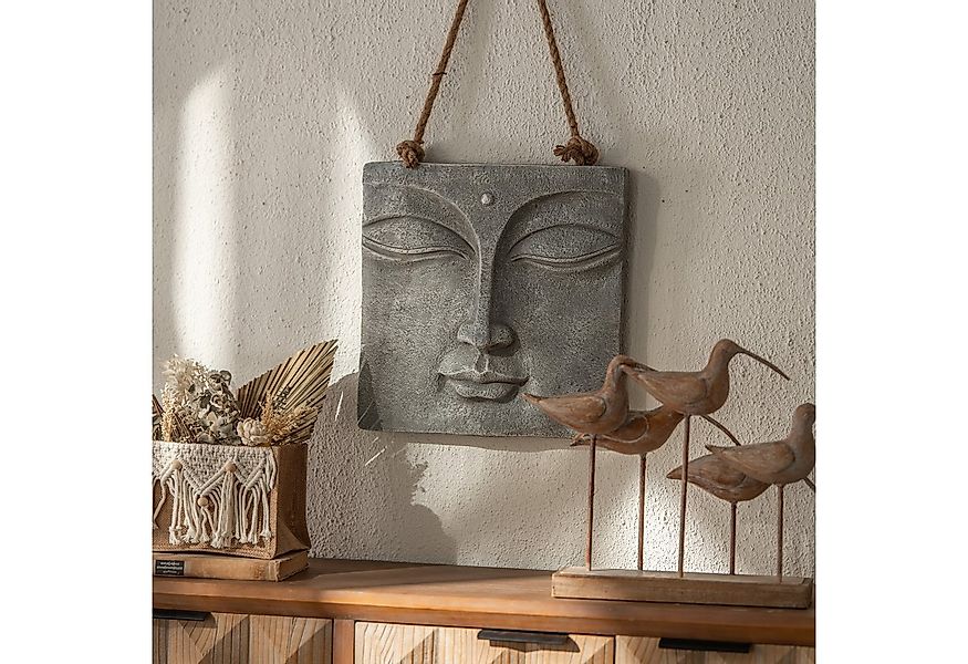 K&L Wall Art Wanddekoobjekt Buddha Wandskulptur Steinoptik asiatische Feng günstig online kaufen