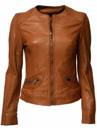 Zimmert Leather Lederjacke Bea (1-St) kragenlos, günstig online kaufen