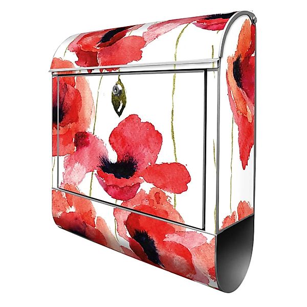 Banjado Design Briefkasten Silber Pulverbeschichtet 39x47x14cm 2 Schlüssel günstig online kaufen