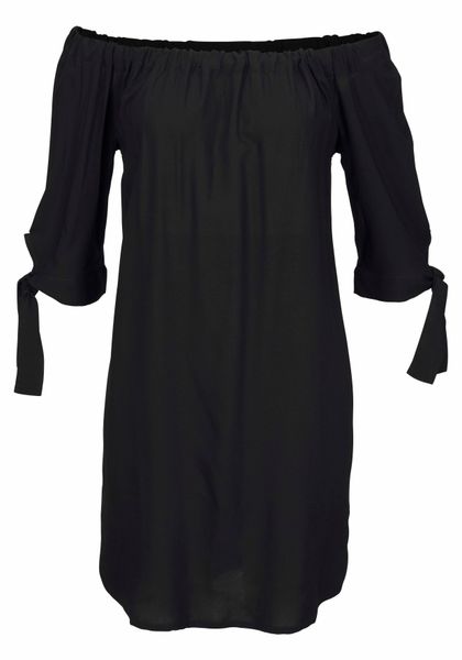 LASCANA Blusenkleid mit Carmenausschnitt und 3/4-Ärmeln, günstig online kaufen