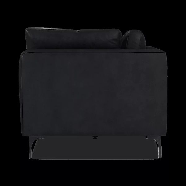 Monterosso 3-Sitzer Sofa, Leder in Schwarz und Schwarz - MADE.com günstig online kaufen