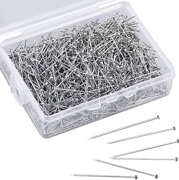 Bastelfreund® Stecknadeln 1500 Stk. 13 mm Pins in praktischer Box - Basteln günstig online kaufen