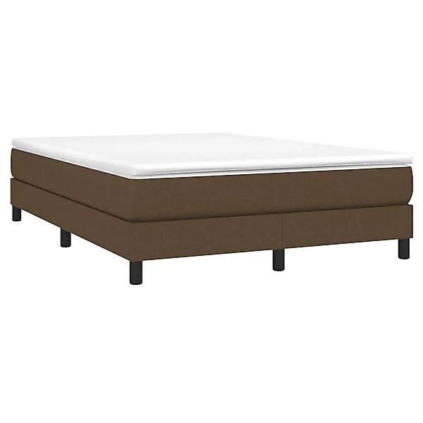 vidaXL Boxspringbett mit Matratze Dunkelbraun 140x200 cm Stoff 3144080 günstig online kaufen